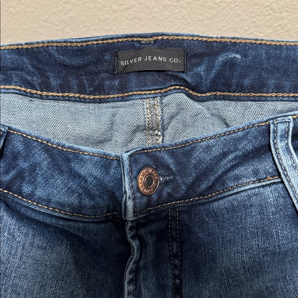 Silver Jeans Distressed Blue Jean Shorts - Picture 2 of 7